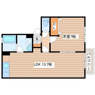 メゾン・ベルジュ弐番館【2階】の間取り