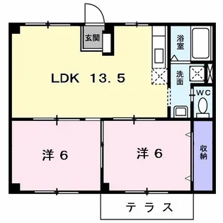 アーバンドエル21A【1階】の間取り