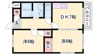 フルールド西神戸【201号室】の間取り