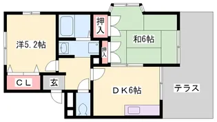 ふれあいハイツA【202号室】の間取り