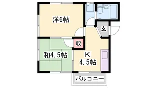 2Kの間取り画像