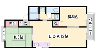 カーサイズミB棟【202号室】の間取り