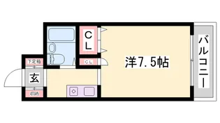 1Kの間取り画像