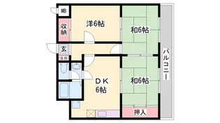 ロイヤルコーポ吉田【1階】の間取り