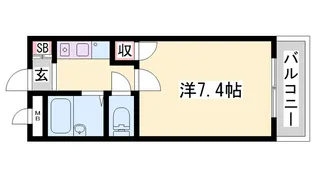 サンシャイン北別府【302号室】の間取り