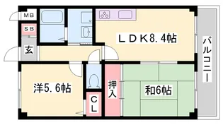 中西駅前ビル【501号室】の間取り