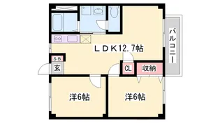 パークサイド【202号室】の間取り