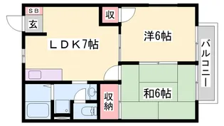 エーベⅠ【102号室】の間取り