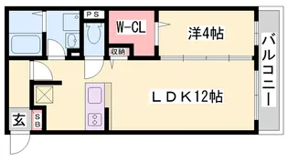 アルコバレーノ潤和【102号室】の間取り