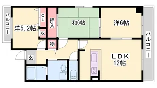 ワインウェル【502号室】の間取り