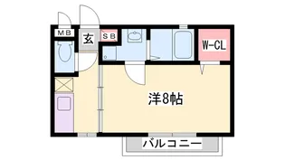 グランシャリオ貴崎Ⅱ【2階】の間取り