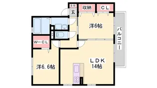 エル ビエント【201号室】の間取り