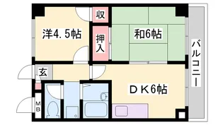 フローラルハイツ・ダイキⅠ【408号室】の間取り