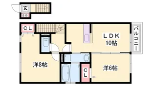 グリーンデューク【2階】の間取り
