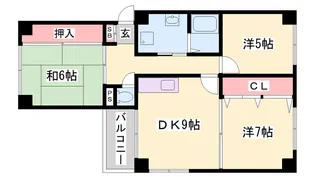 ベルトピア西明石Ⅵ【101号室】の間取り