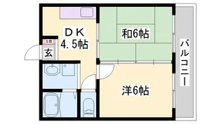 ダイヤハイツ有瀬【207号室】の間取り