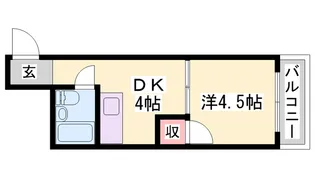 ヒューマンハイツ【402号室】の間取り