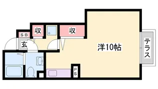 ローズコート福里【101号室】の間取り