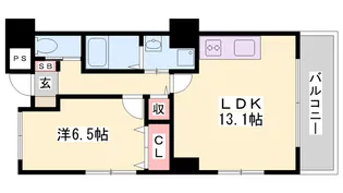 パークビュー明石【302号室】の間取り
