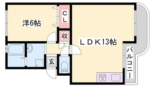 西本マンション【301号室】の間取り