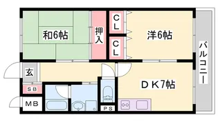 ビューハイツ【2F号室】の間取り