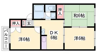 ル・シエール竜が岡【103号室】の間取り