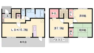 アルスクレストⅡ2棟【1階】の間取り