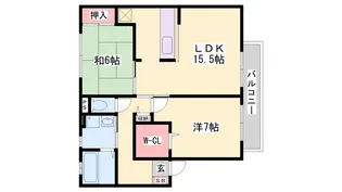 グランディール【202号室】の間取り