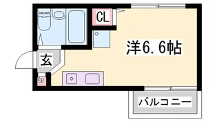 プリメゾン西明石【404号室】の間取り