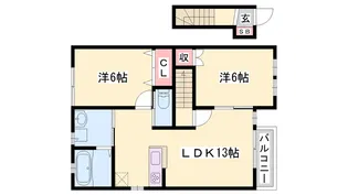 ハイツフローラ南【2階】の間取り