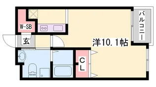 コリーヌ【103号室】の間取り