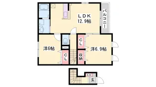 ショーエン・パディー2【201号室】の間取り