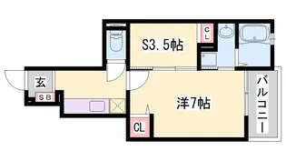 Viento 旭が丘【103号室】の間取り