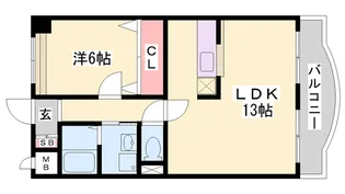 グランコンフォート【401号室】の間取り