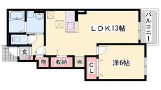 ル・シアン【102号室】の間取り