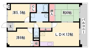サングリーンハイツ【2階】の間取り