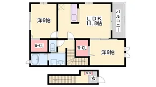 ジョリ・フルール【203号室】の間取り