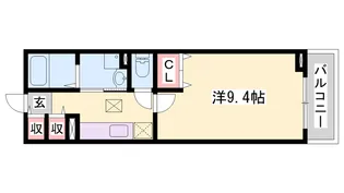 セレノ上ノ丸【105号室】の間取り