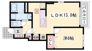 リヴェールコートⅤ【102号室】の間取り