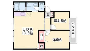 ハイツサンライフA【1階】の間取り