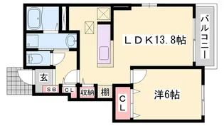 ミルメルシィ【102号室】の間取り