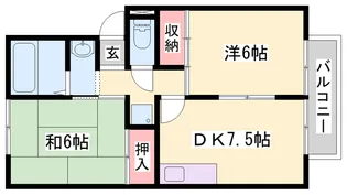 ロイヤル三木【1階】の間取り