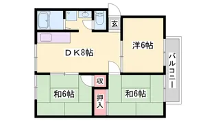 サンライフ西尾【2階】の間取り