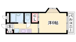 西明石ハイツ【210号室】の間取り