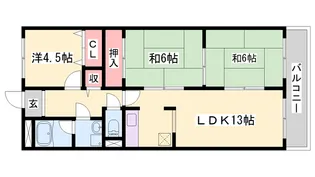 グリーンハイツ【403号室】の間取り