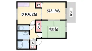 シャルマンメゾン賀香【102号室】の間取り