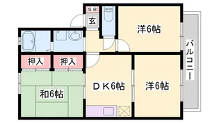ハイツカレント【101号室】の間取り