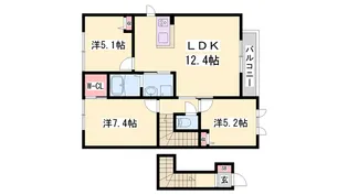 シャーメゾン北本荘A【203号室】の間取り