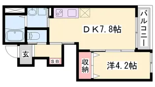 サニープレイス【1階】の間取り