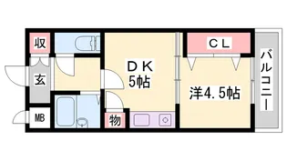 メゾンユムール【105号室】の間取り